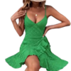 Flirty Ruffle Wrap Spaghetti Strap Mini Dress