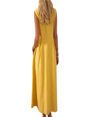 Elegant Sleeveless Flowy Maxi Dress